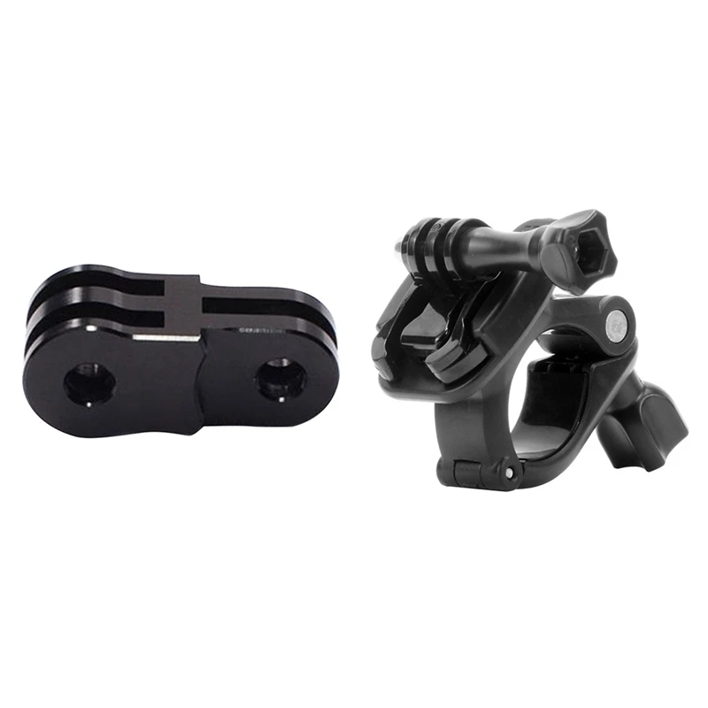 

1 Pcs Black Camera Aluminum Connecter & 1 Pcs Motorcycle Handlebar Handle Bar Mount Bracket Adapter