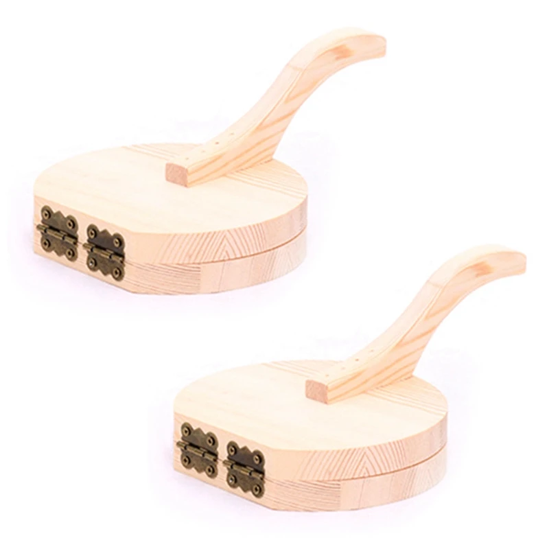 

2X Dough Pressing Tool Dough Presser Dumpling Skin Wood Dumpling Pressing Tool Dough Presser Dumpling Wrappers Presser A