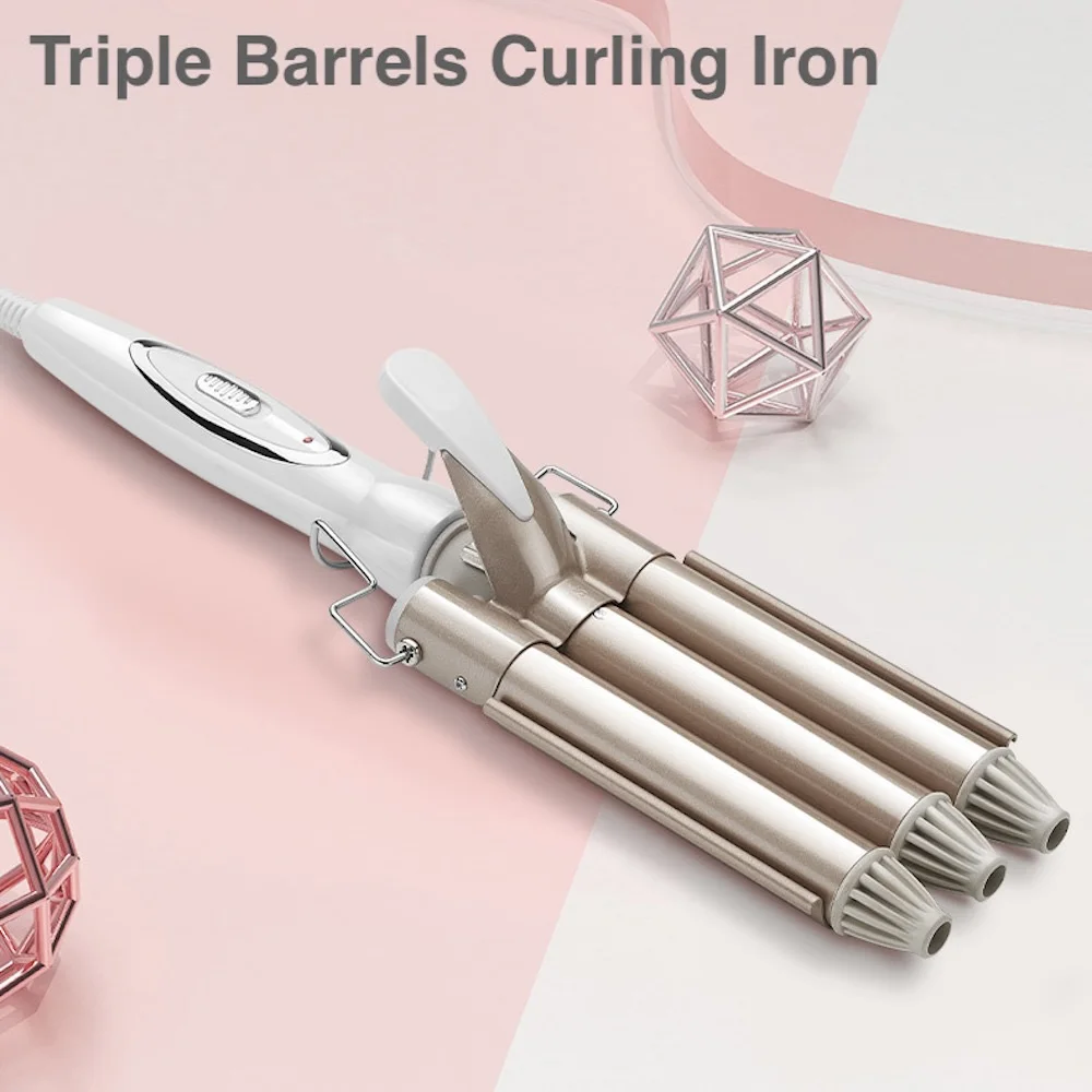

Curling Iron Triple Barrels Styling Tools Hair Curler Ceramic Air Lectric Curlers Electric Irons Curling Hair Waver Iron