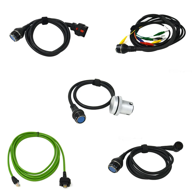 

Mb Star C4 Cables Full Set OBDII Cable MB SD Connect 5pcs C4 Cable Set OBD2 Cable 16pin cable Lan Cable 38PIN 14pin 8pin Cable