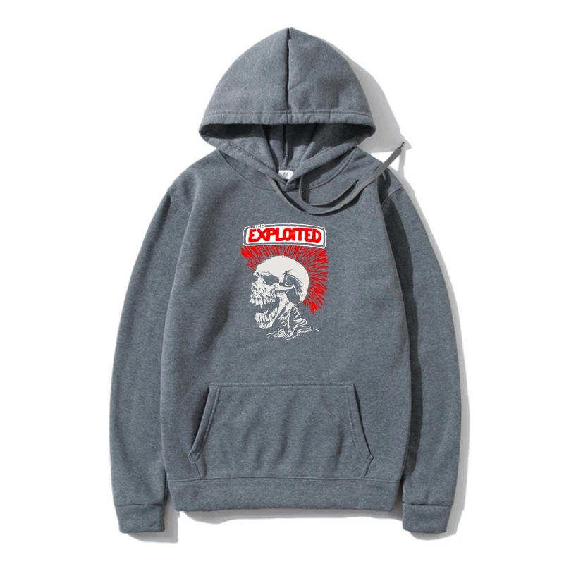 

The Exploited Punk Band Embroidered Graphic Hoodys Differen Colours High Quality for Man Pullover Hoodys Hoody