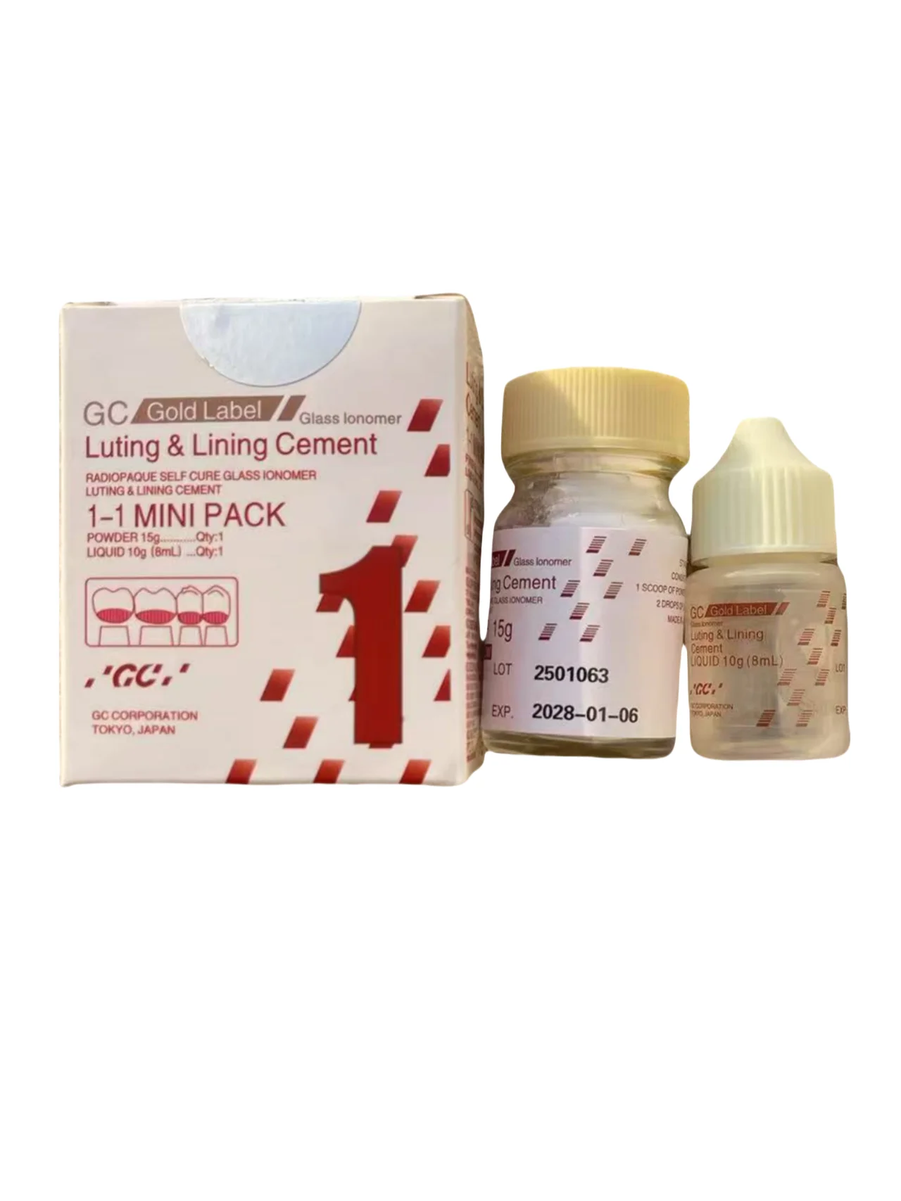 Стоматологические материалы Мини Fuji 1 Ион стекла VII Mini Ion 0 Фудзи