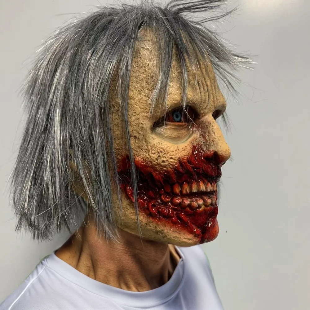 Кровавый головной убор зомби резиновая маска для лица косплея костюм унисекс