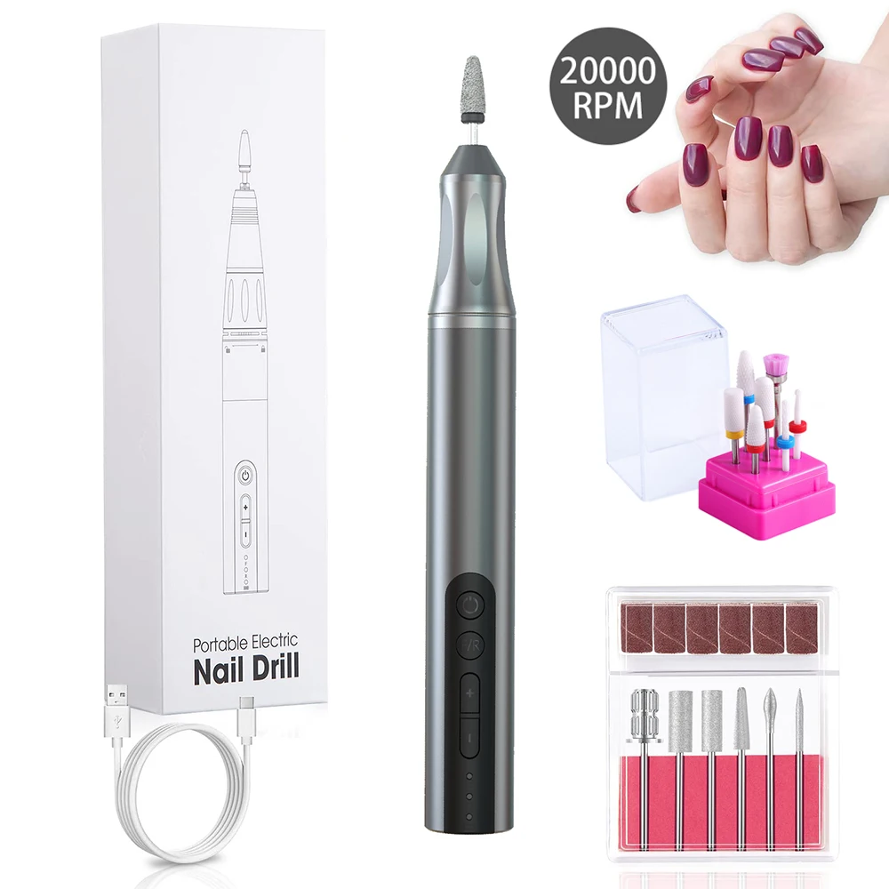 НОВАЯ беспроводная дрель для ногтей 20000 об/мин электрическая шлифовальная машина