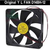 original cooling fan 0 35a 12v 140x140x25mm d14bh 12 2 pin 2500rpm for yate loon mute computer chaasis cpu cooler