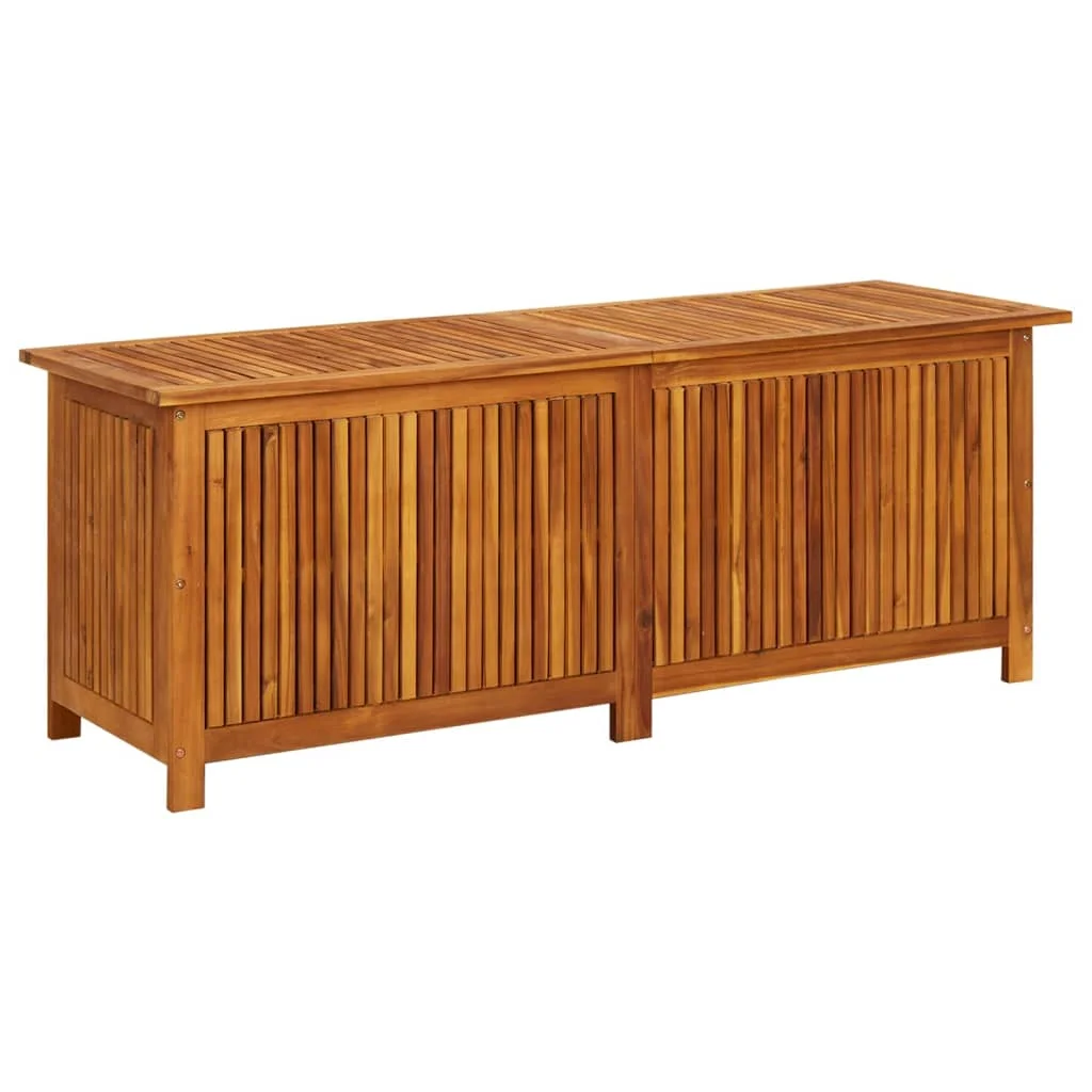 

Patio Storage Box, Solid Acacia Wood Outdoor Storage Cabinet, Courtyard Decoration 150x50x58 cm