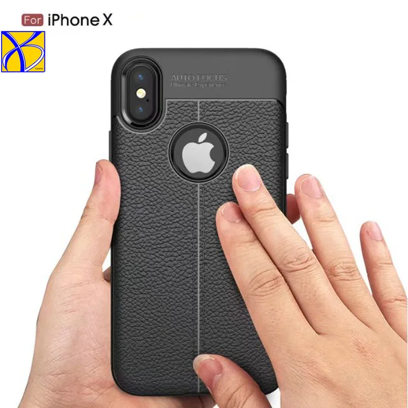 

10x iCasiber чехол для телефона iPhone 8 7 6 6s Plus, мягкий силиконовый чехол из искусственной кожи с узором Личи для iPhone X Xs XR Max