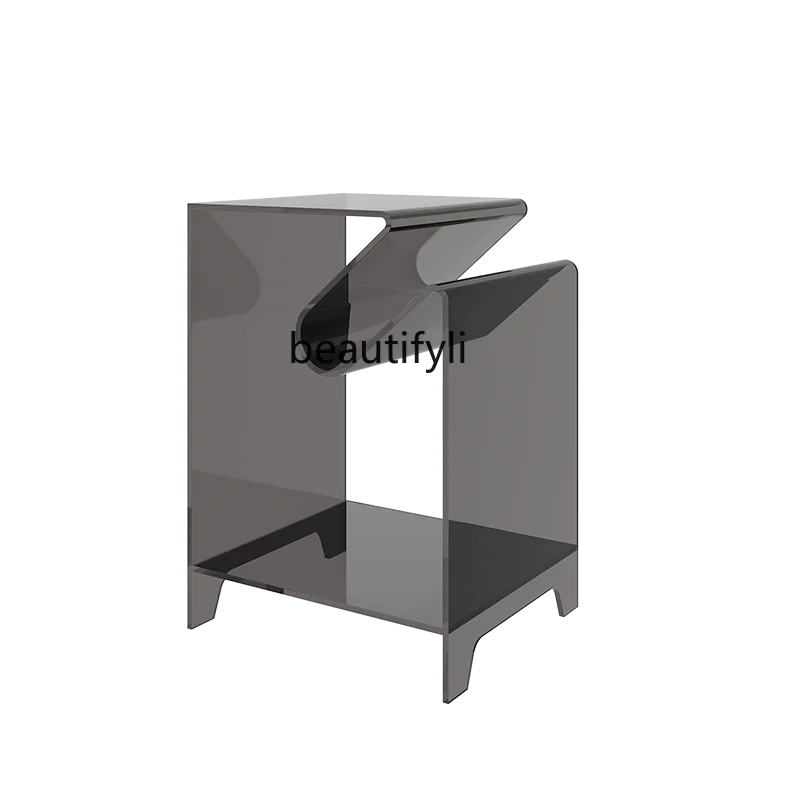 

HJ Corner Table Living Room Side Table Sofa Side Cabinet Acrylic Creative Armrest Tea Table