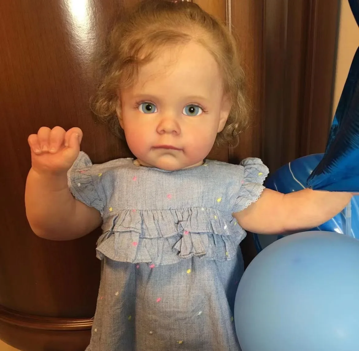 

FBBD 60cm High Quality Reborn Toddler Maggie Hand-Detailed Painting Lifelike Handmade Doll with Hand-rooted hair Bebe Doll Toy