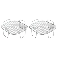2pcs air fryer accessories diamond grilled potato rack dried fruit rack filter water stainless steel grill