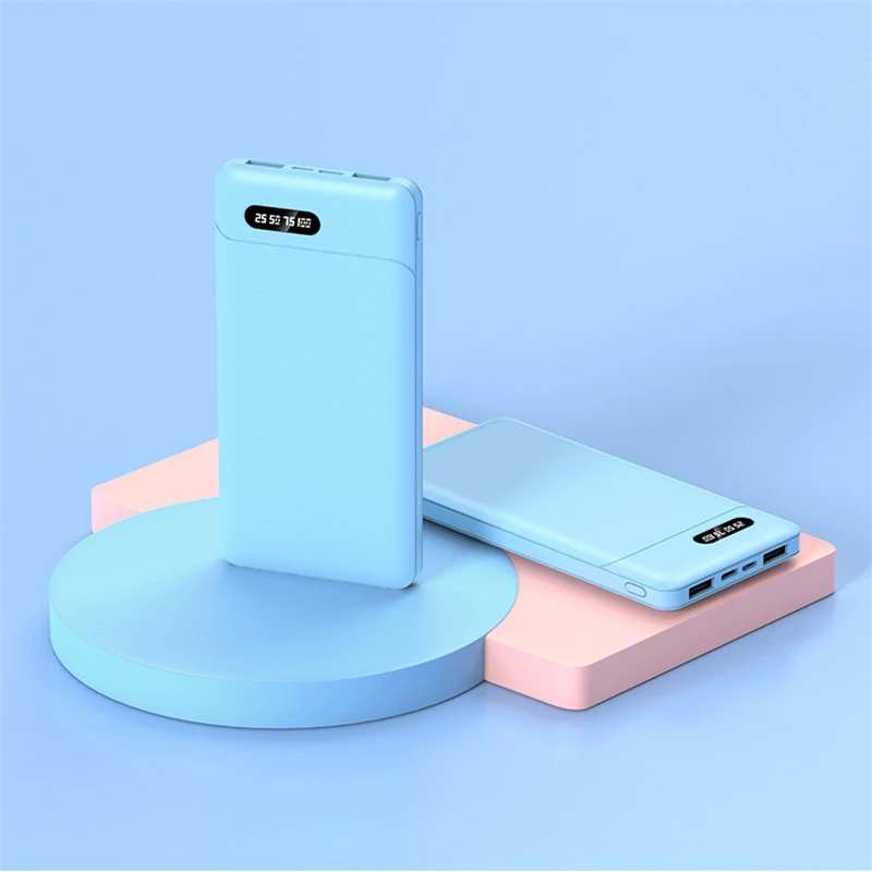 

10000mAh Slim LED Digital Display Screen Power Bank Portable External Battery Charger Powerbank For iPhone 12 Pro Xiaomi Samsung