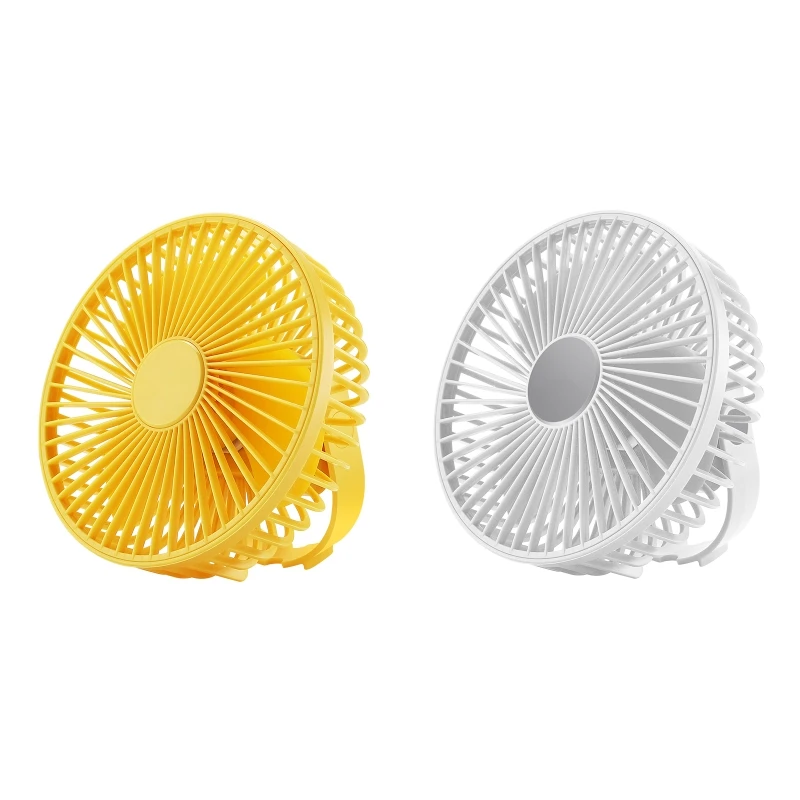 

360 Rotation USB Rechargeable 1200mAh Desk Hanging Fan 3 Speed Ceiling Fan for Camping Tent Outdoor School Home