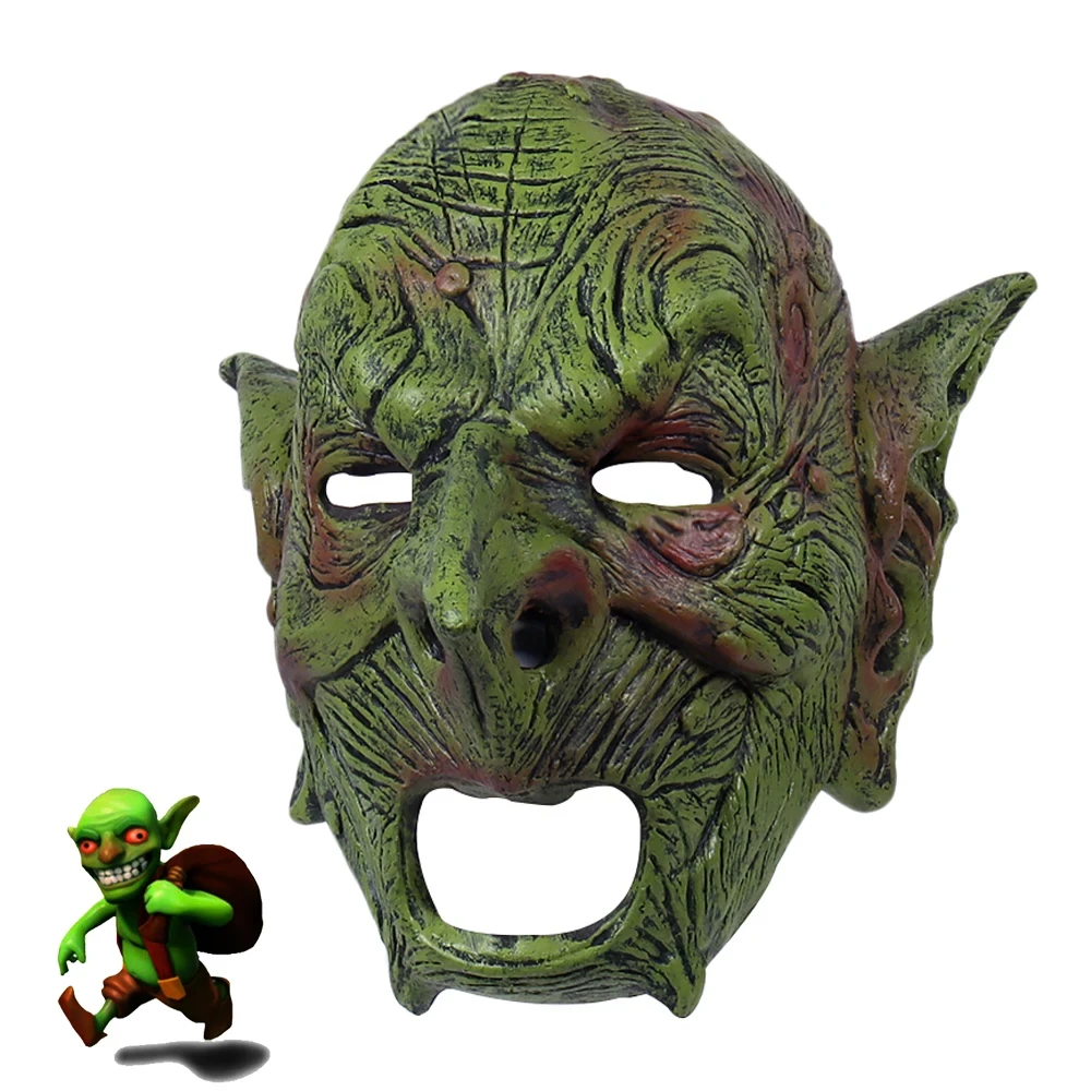 

Goblin Mask Evil Orc Masks Greepy Gnome Face Masques Latex Mascarillas Goblinoid Mascaras Halloween Costume Decorative Props