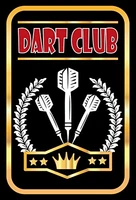 dart club retro metal tin sign 8x12 inch wall decor