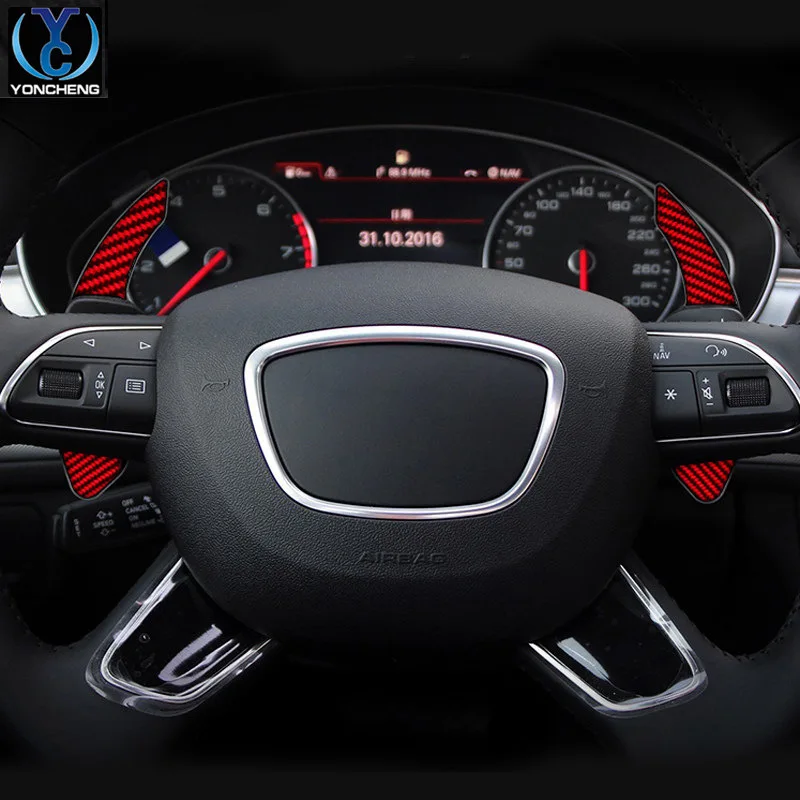 Adecuado для Audi Paddle Shifter fiber De Carbono Volante Modificado аксессуары интерьерные