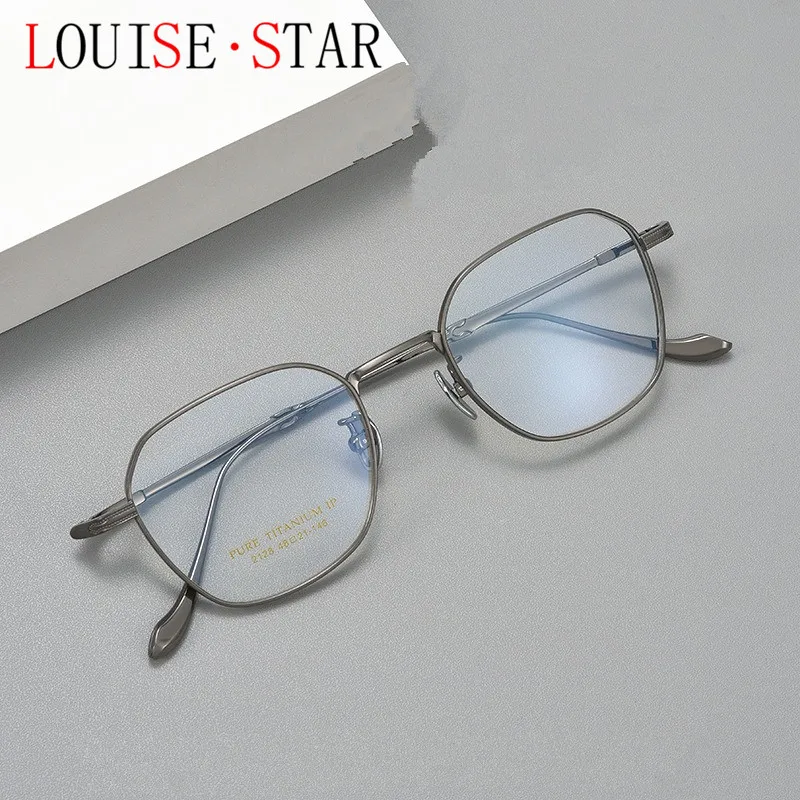 Оправа для очков из чистого титана в стиле ретро мужские очки по рецепту оправа