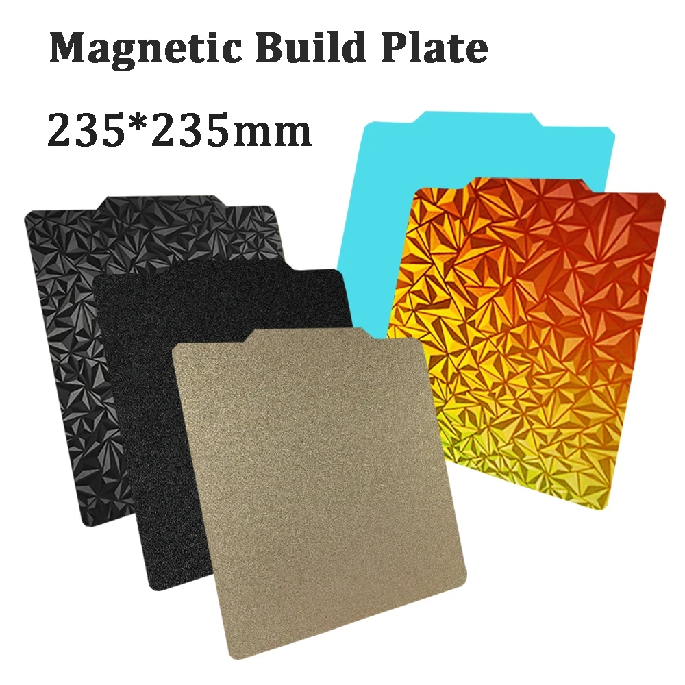 Фото Текстура Pei Лист 235x235 для Ender 3 Elegoo Neptune 4 Pro Pet Peo Pey Магнитная сборная пластина Спинная стальная 3d-принтер с подогревом Кровать №3