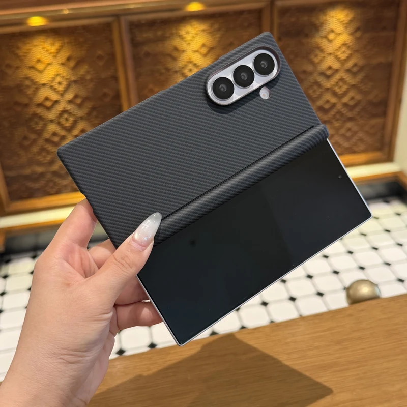 Чехол для Samsung Galaxy Z Fold 7 6 5 4 Z Fold Special W25 с узором под карбон, защитный жесткий чехол для телефона с защитой шарнира (art.: 3920dadcdbf9a) - 3920dadcdbf9a
