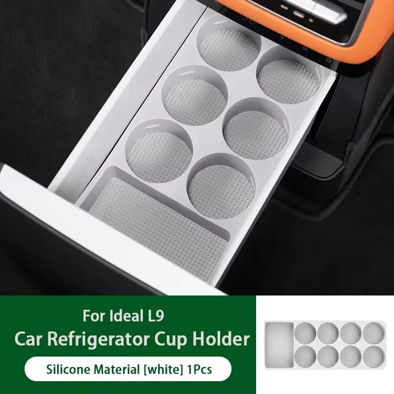 

Автомобильный держатель для чашки в холодильнике, силиконовый для Li Lixiang L6 L7 L8 L9 MEGA, ящик для хранения бутылок с напитками, органайзер для автоматической сортировки, коврик