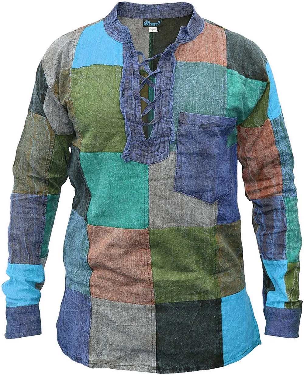 

New Men's Slim Fit Long Sleeve Shirts Fashion Print Color Block Shirts for Men