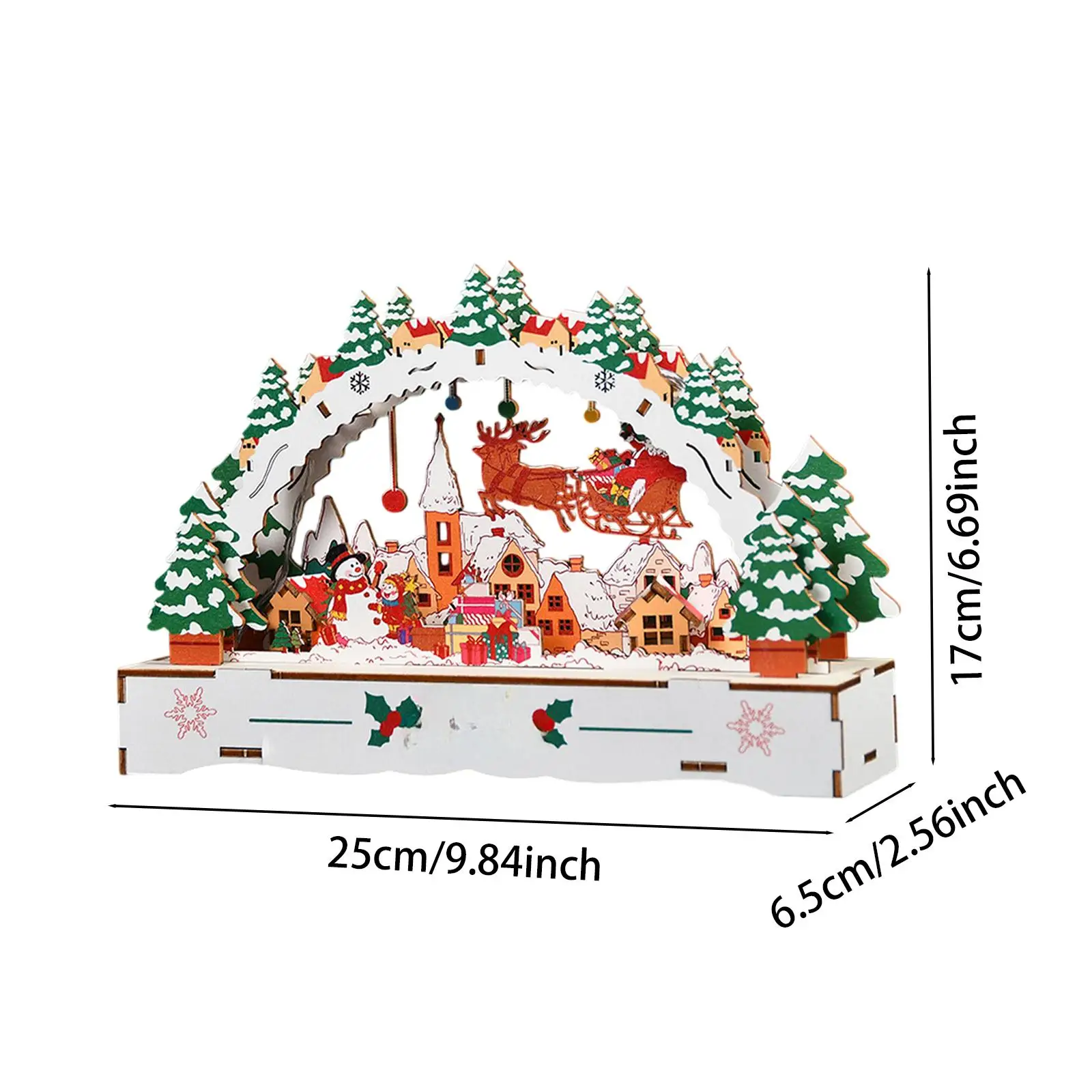 Светящаяся маленькая деревянная кабина центральное украшение стола