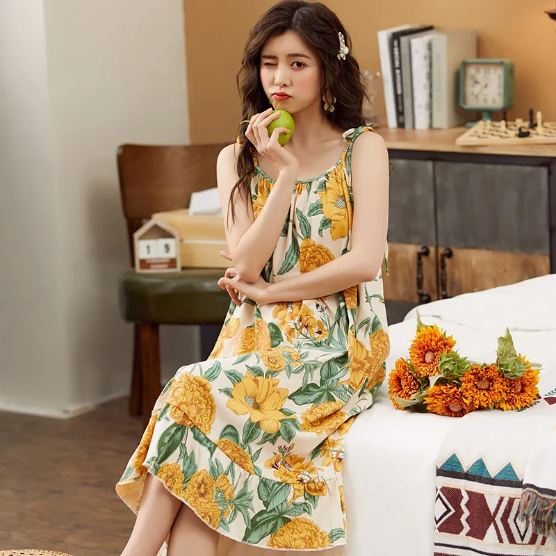 Пикантная женская ночная рубашка модные весенне-летние женские ночные рубашки