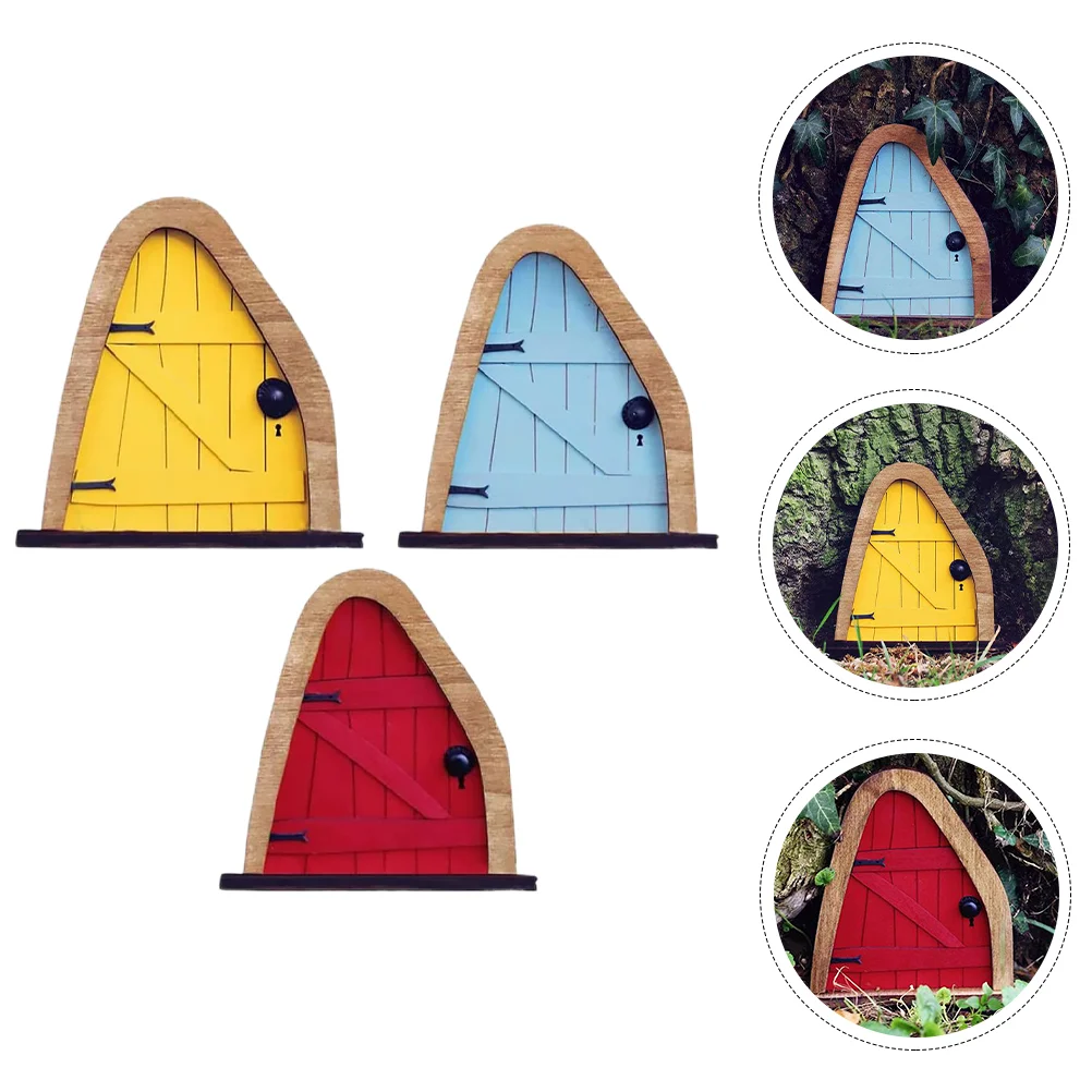 

Door Fairy Doors Miniature For Garden House Tree Decor Dollhouse Outdoor Landscape Window Trees Accessories Decoration Ornament