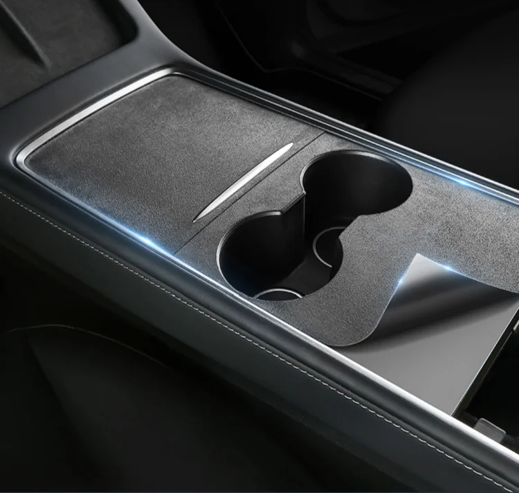 

Center Console Grain Sticker For Tesla Model 3 Model Y 2021 2022 Accessories Interior Film Central Control Panel