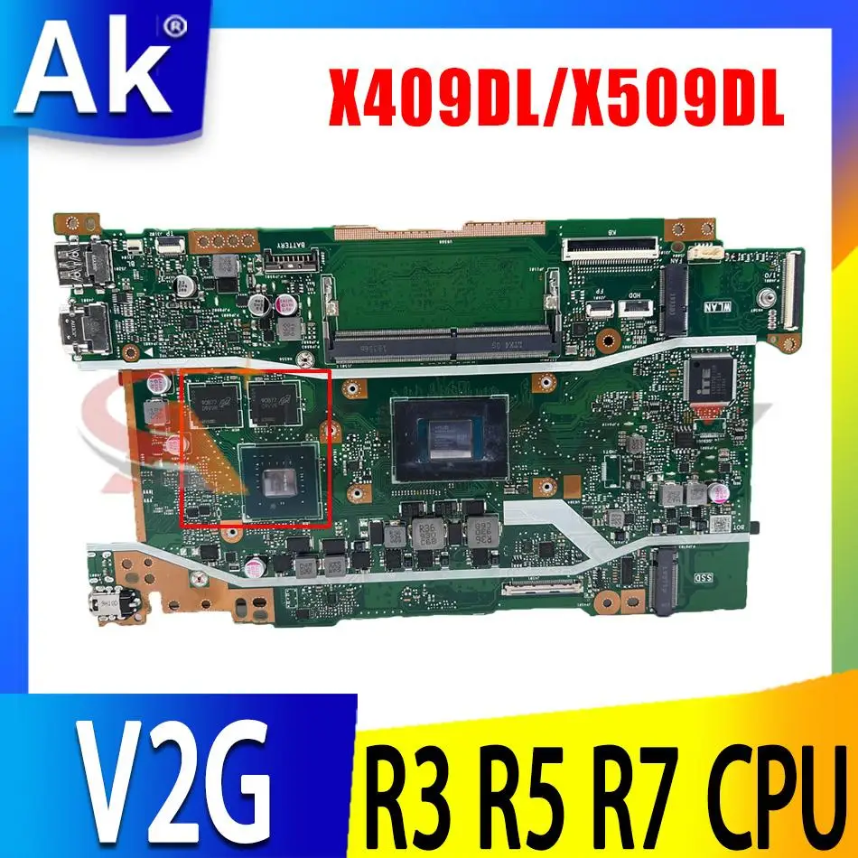 

X509DA Laptop Motherboard X509DAP X409DL X509DL X409DA M409D M509D D409D D509D Y5200D FL8700DA X409DJ Mainboard 3050U R3 R5 R7