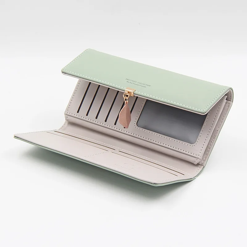 Women's Wallets Long Style Lady Purse High Quality Pu Skin Female Clutch Bag Coin Pocket Credit Card Holder Carteras Para Mujer