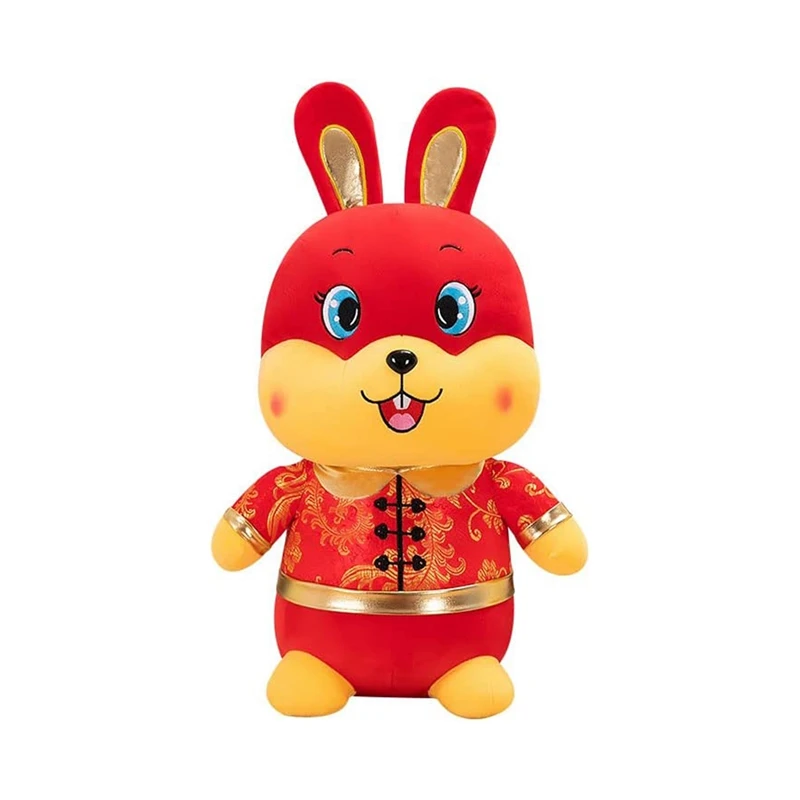

1 шт. 2023 китайский новый год талисман Кролик Плюшевая Кукла Мягкие животные кролик игрушки Тан костюм кролик в китайском стиле