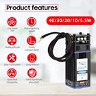 Лазерный модуль 450 нм 40 Вт, Лазерная гравировальная головка с фиксированным фокусным расстоянием, высокоскоростной лазерный гравер, резак, 3D принтер, фрезерный станок с ЧПУ