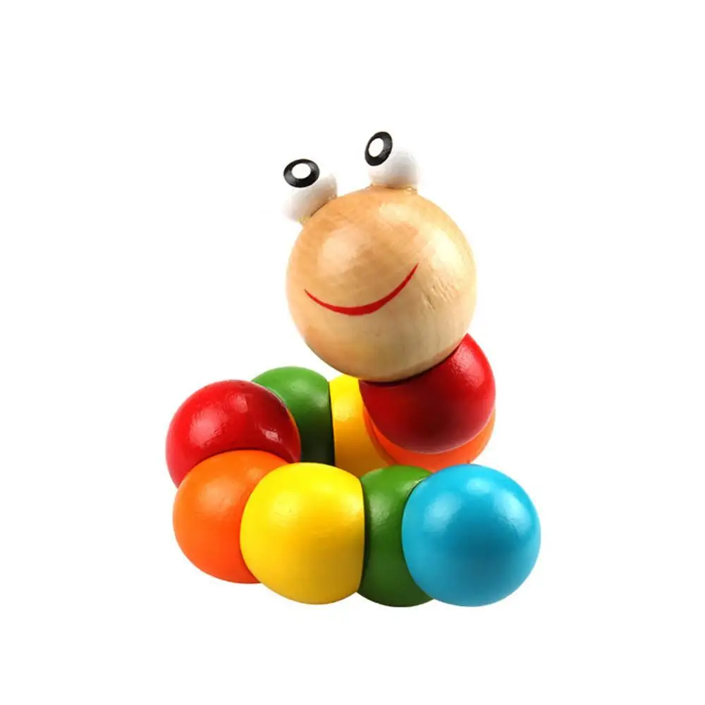 

Детская игрушка, красочный деревянный пазл в виде червя, для раннего обучения, обучающая Дидактическая игрушка, игра на палец для детей, под...