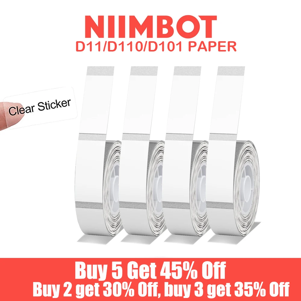 Прозрачная наклейка Niimbot D101 D11 D110 с именем фоторяда клейкая книжка канцелярские