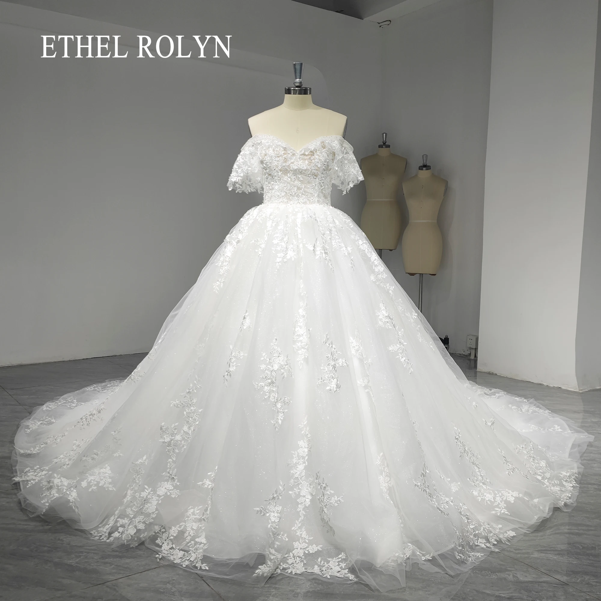 

ETHEL ROLYN Ball Gown Wedding Dresses For Women 2023 Sweetheart Beading Cathedral Train Wedding Gown Romantic Vestidos De Novia