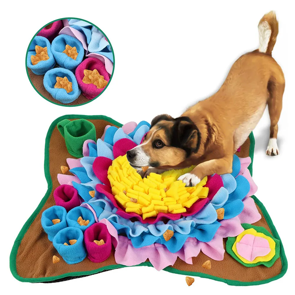 

Pet Dog Snuffle Mat Nose Smell Training Sniffing Pad Puppy Puzzle Blanket Slow Feeding Bowl Food Dispenser Carpet Washable Toys