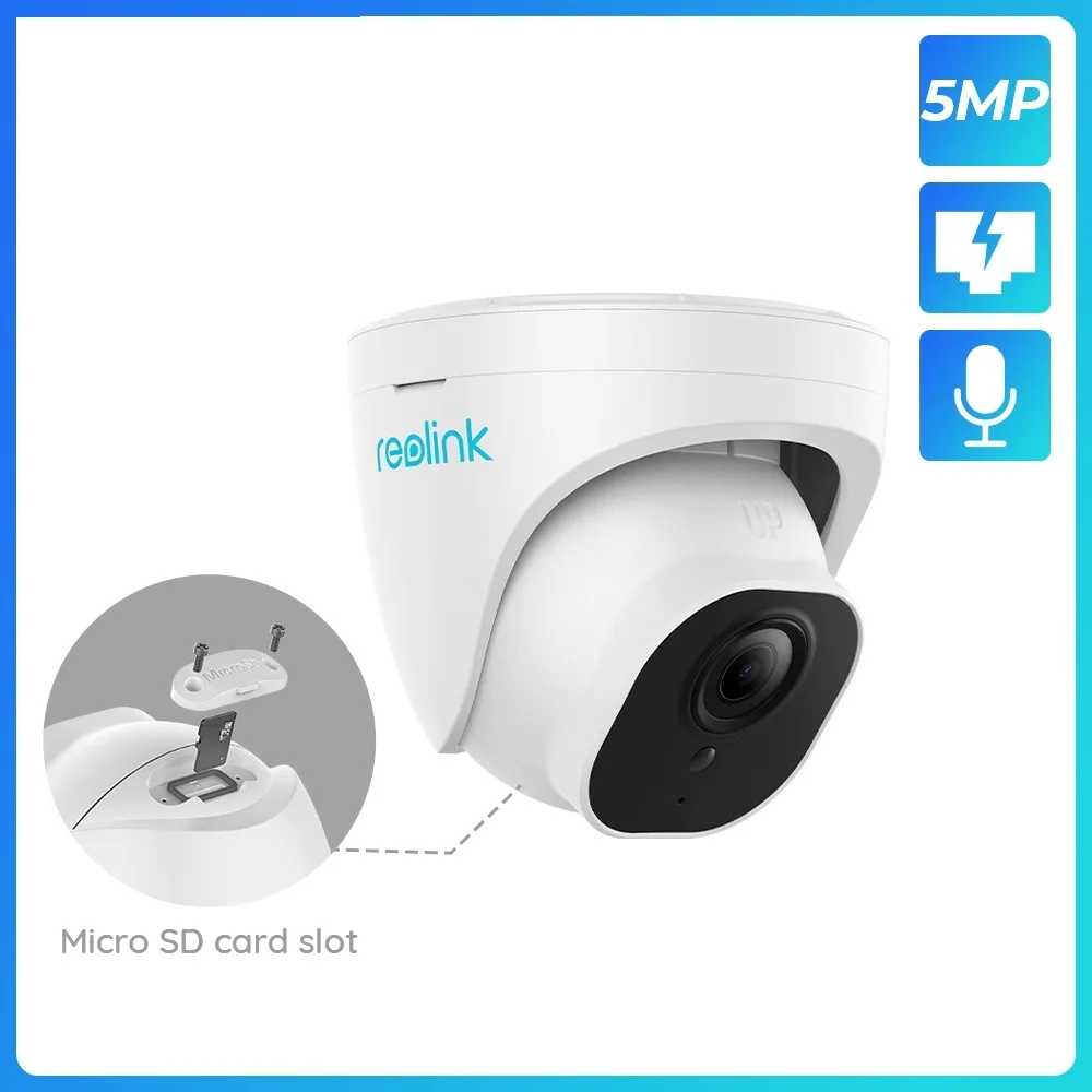 

2022 Reolink PoE IP Camera 5MP Super HD Night Vision P2P Onvif Motion Detection Outdoor Dome Smart Home Video Surveillance