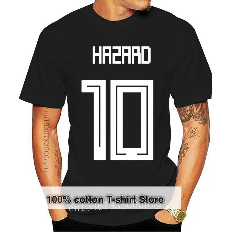 

2018 Newest Russia World Match Cup 10 Colors T Shirt Short Sleeve Tee Selling Belgium Hazard Number 10 Mens Fans