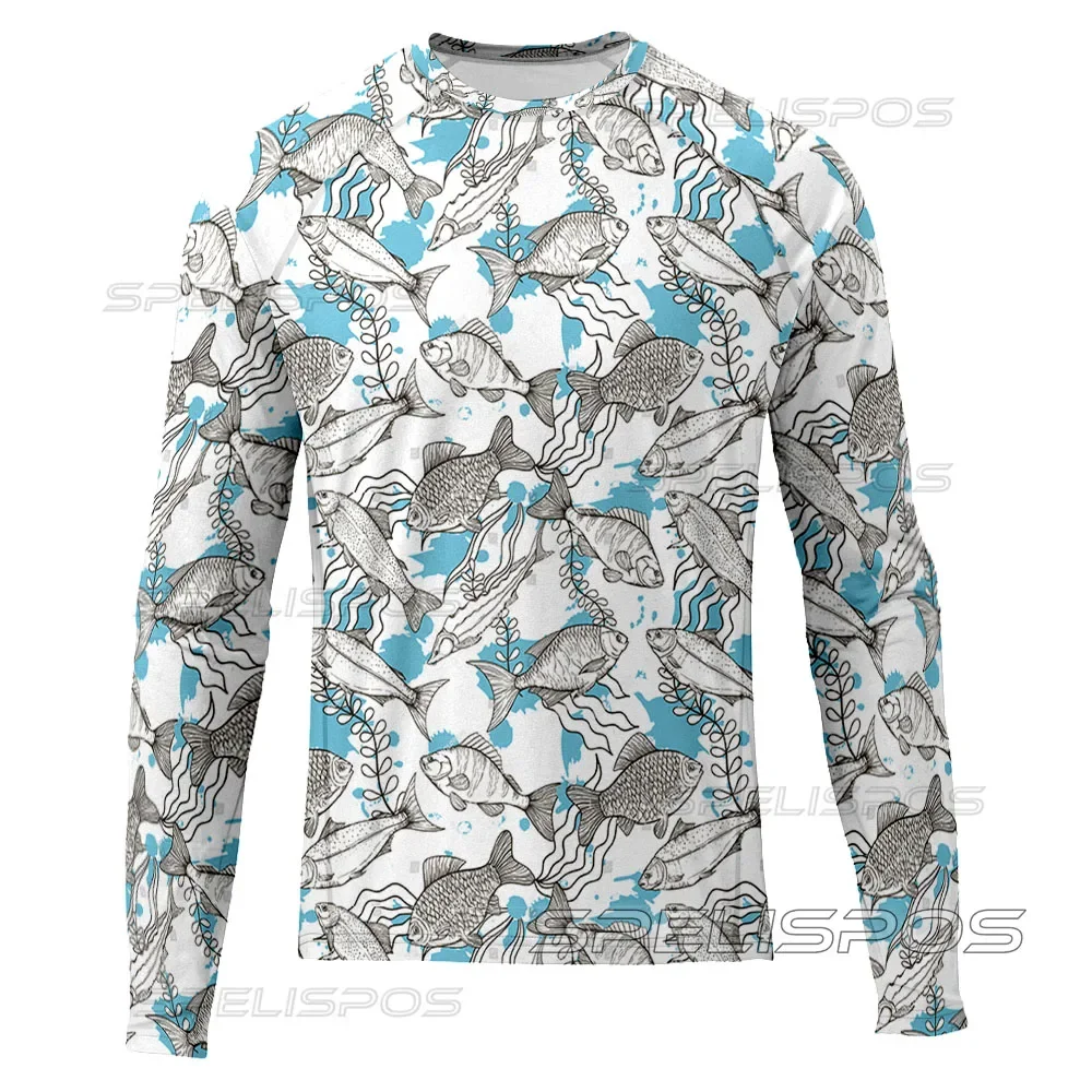 Новейшая одежда для рыбалки SPELISPOS солнцезащитные дышащие быстросохнущие топы с