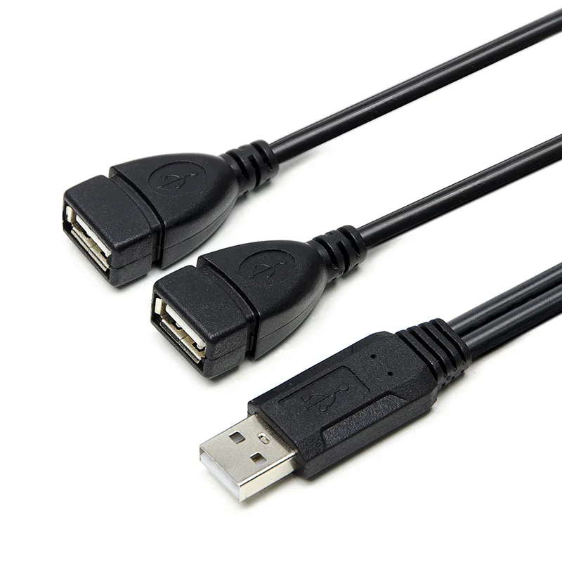 

USB 2.0 3.0 A 1 male to 2 Dual USB Female Data Hub Power Adapter Y Splitter USB Charging Power Cable Cord Extension Cable