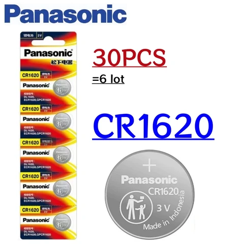 5-50 шт. оригинальная литиевая батарея PANASONIC CR1620 CR 1620 3 В для часов, калькулятора, часов, игрушки с дистанционным управлением, кнопки, монеты, ячейка