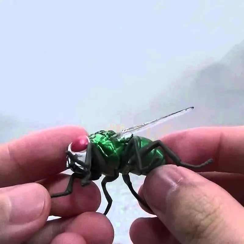 Фото Оригинальная аниме-фигурка Gashapon: миниатюрная модель насекомого (муха, таракан) для выставки, коллекционная фигурка, игрушка в капсуле, подарок №5
