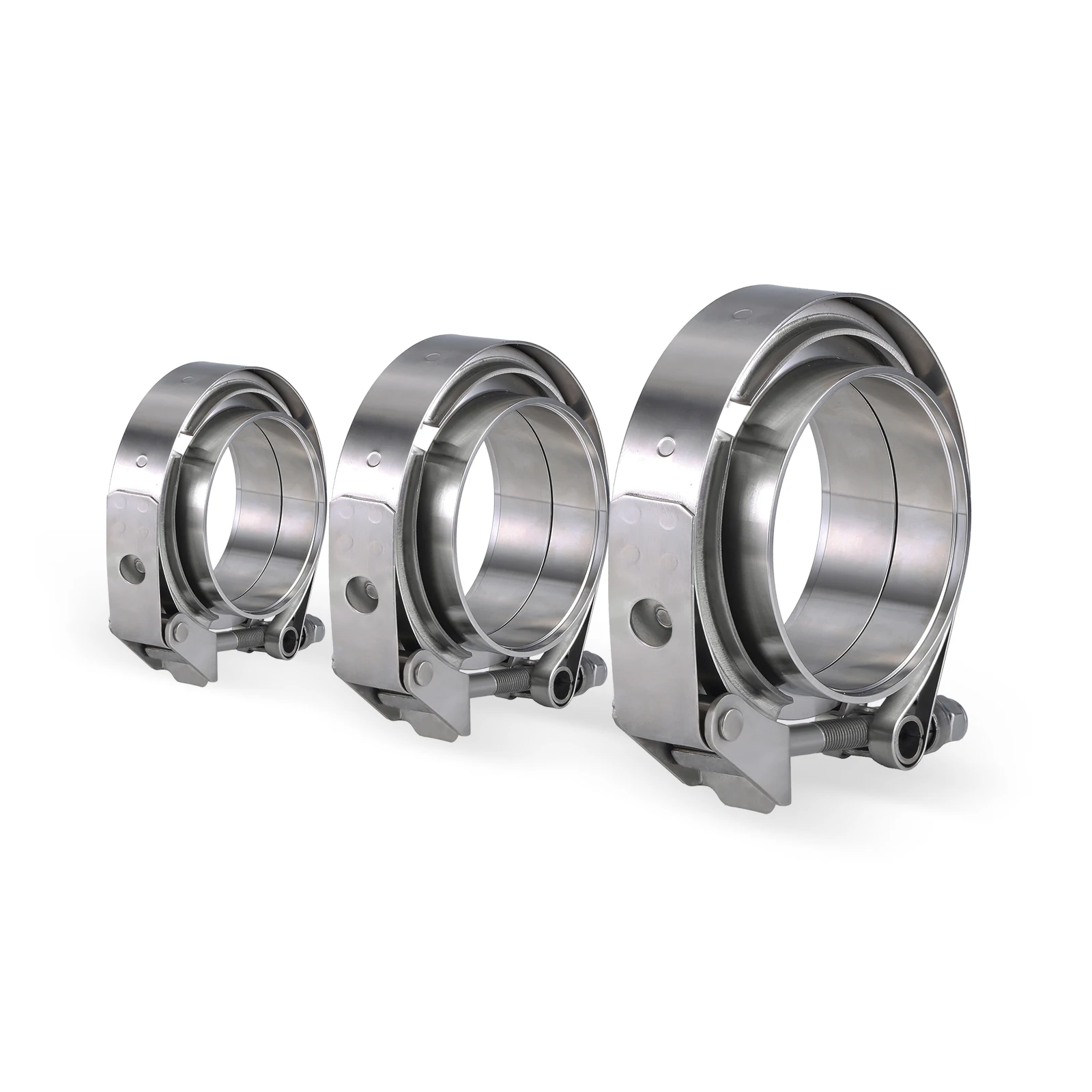 

Нержавеющая сталь 304, 2,5 дюйма, 3 дюйма, быстроразъемный V-образный зажим, 63 мм, 76 мм, турбо-выхлопная труба, V-образный зажим, мужской и женский фланец, комплекты V-образных зажимов