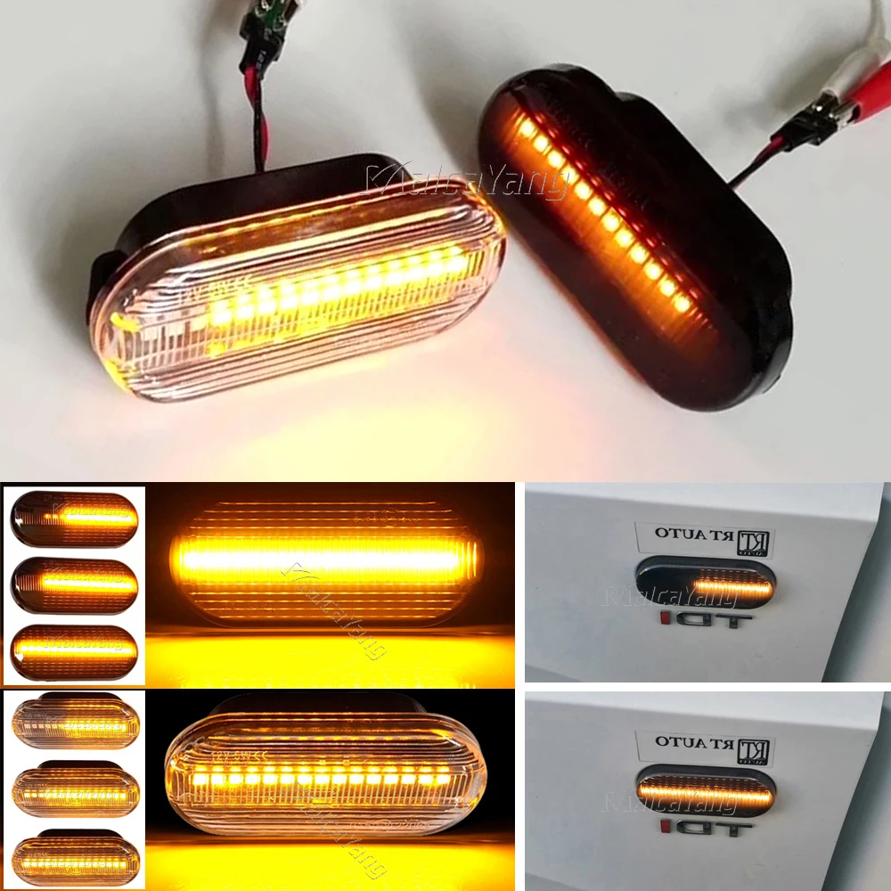 2 шт. динамический фонарь поворота для SEAT Leon Ibiza 6L Ford Focus MK2 VW Golf 3 4 Lupo Passat Polo 6N 9N