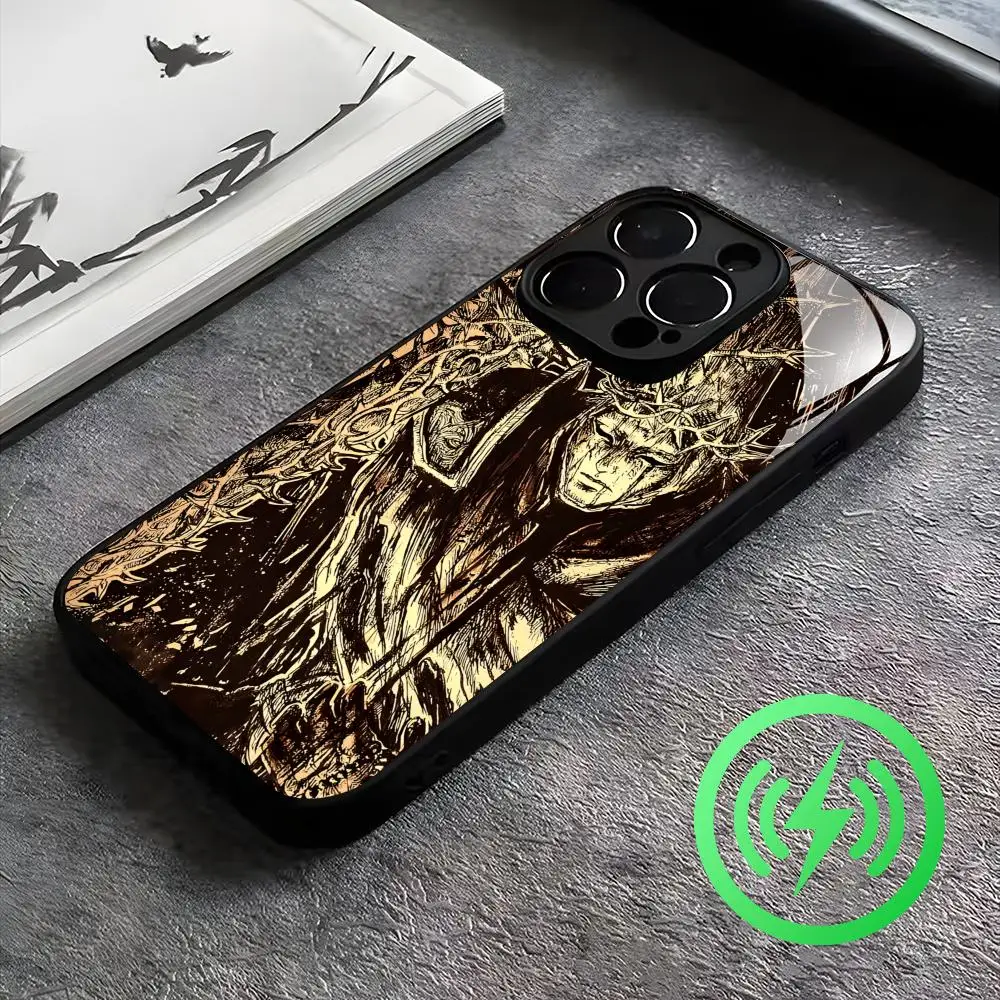 Фото Чехол для телефона в готическом стиле Action Gothic Dark Style Game Blasphemous для iPhone 17 16 15 14 13 12 11 X XR XS 8 Plus Mini Pro Max, стеклянный чехол №3
