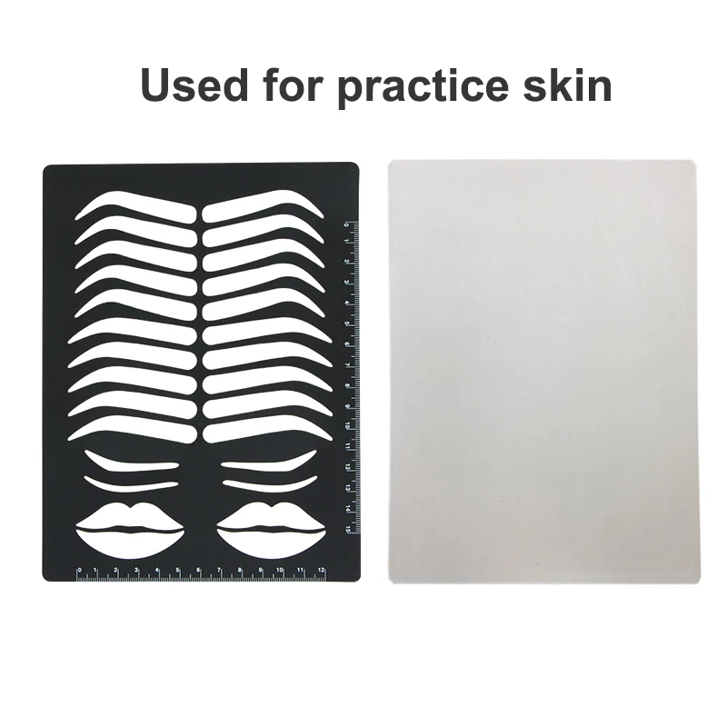 

Reusable Eyebrow Practice Stencil Eyebrow Lip Eyeliner Shape Template Permanent Makeup Accessories Tattoo Skin Training Supplies