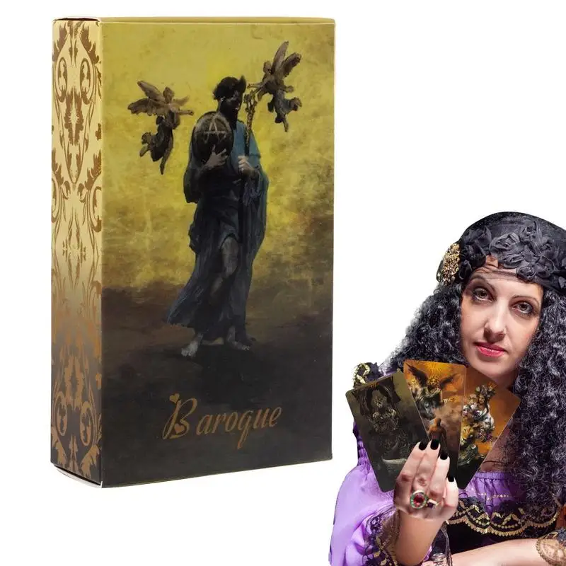 

Baroque Tarot Deck 78-Card Deck With PDF Guidebook Fortune Telling Card Game For Beginners And Experts