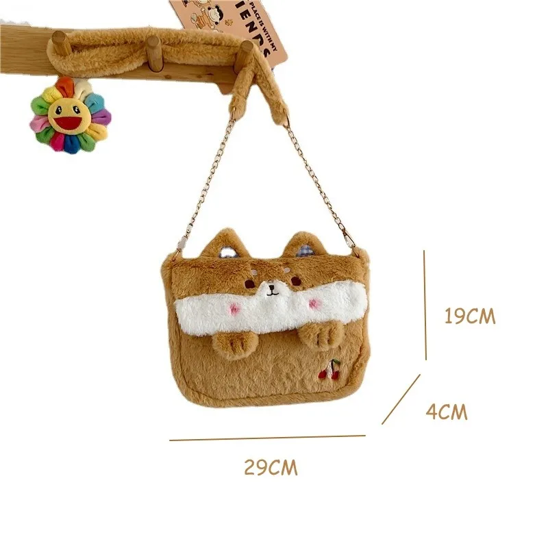 Зимняя милая плюшевая сумка рюкзак японская Униформа Ins Jk сумка-мессенджер через