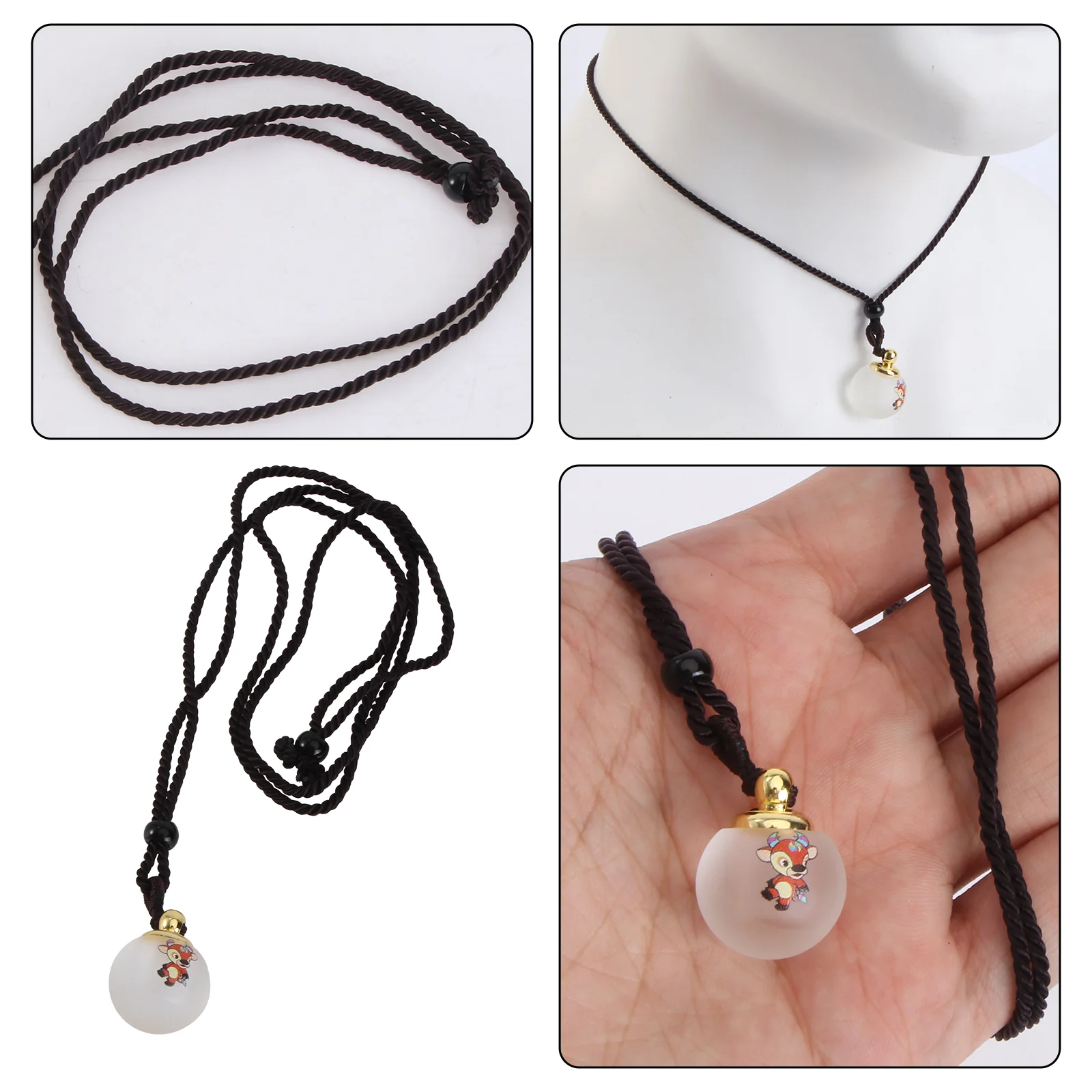 

Necklace Baby Teeth Boxholder Infant Container Zodiac Crystal Storage Save Newborn Keepsake Child Charm Babies Birthstone