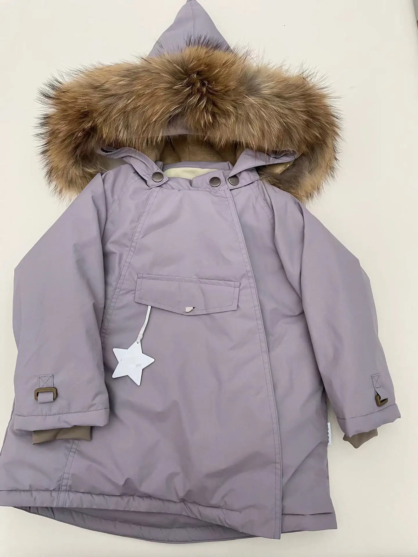 

Новинка 2023, Брендовое зимнее Детское пальто Mat для мальчиков и девочек, меховое непродуваемое теплое хлопковое пальто с капюшоном, верхняя одежда, пальто для лыж